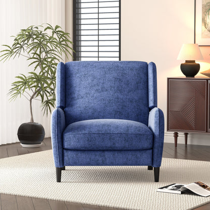 Roomfitters Oversized Textured Fabric Pushback Recliner, Cozy Recliner for Living Room