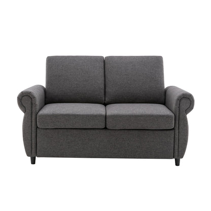 Roomfitters Pull-Out Loveseat Sofa Bed with Twin Size Memory Mattress, Space-Saving Sleeper Couch for Living Room