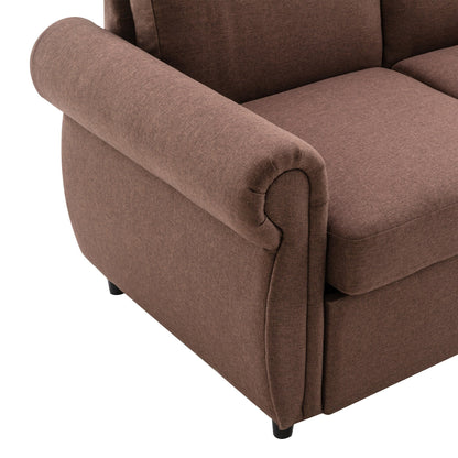 Roomfitters Pull-Out Loveseat Sofa Bed with Twin Size Memory Mattress, Space-Saving Sleeper Couch for Living Room