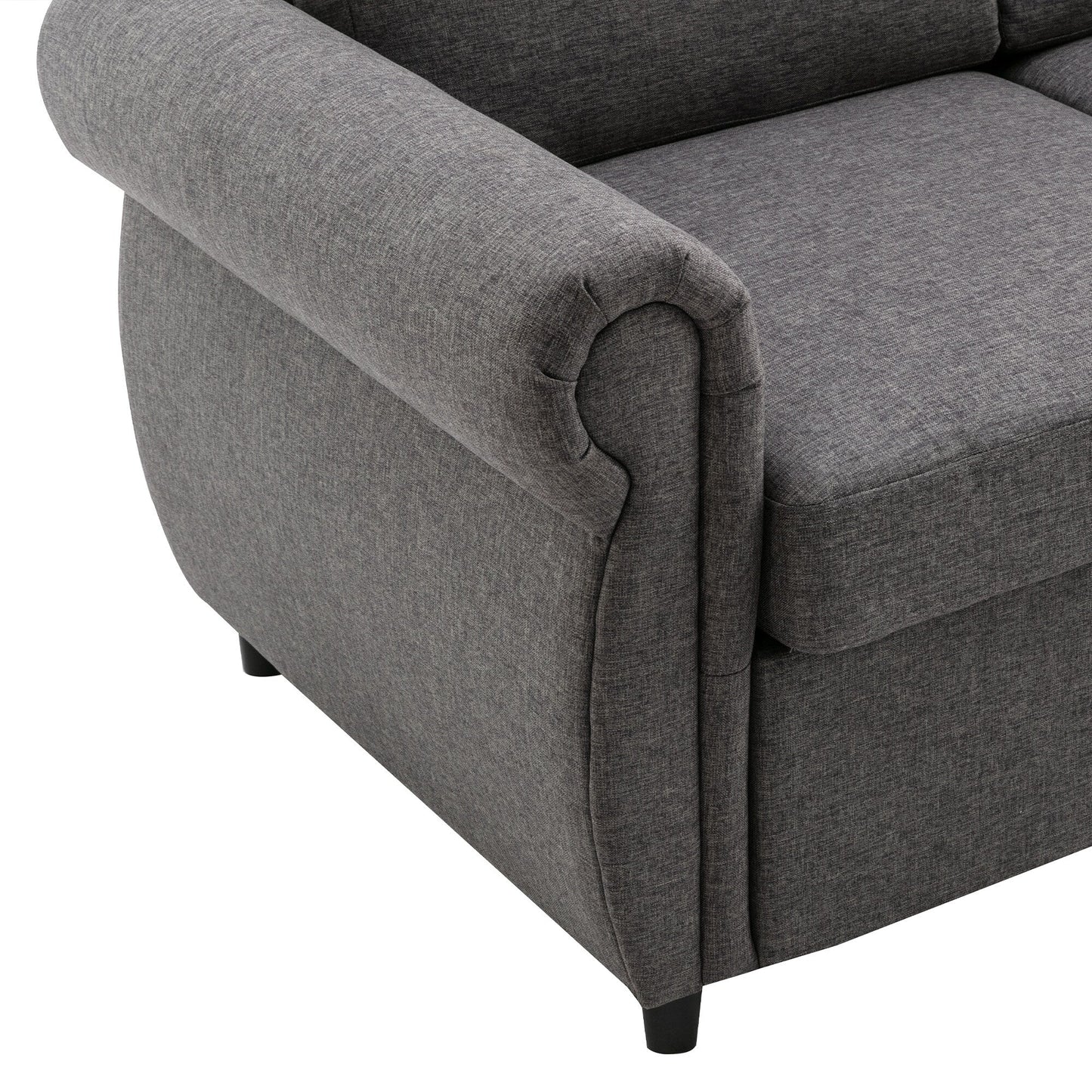 Roomfitters Pull-Out Loveseat Sofa Bed with Twin Size Memory Mattress, Space-Saving Sleeper Couch for Living Room