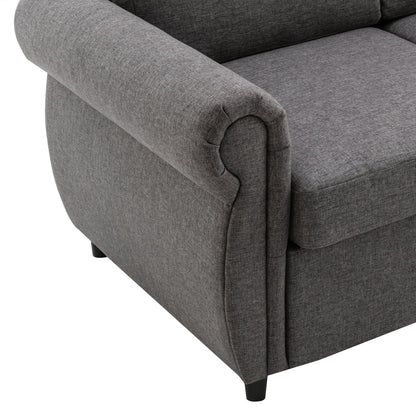 Roomfitters Pull-Out Loveseat Sofa Bed with Twin Size Memory Mattress, Space-Saving Sleeper Couch for Living Room