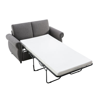 Roomfitters Pull-Out Loveseat Sofa Bed with Twin Size Memory Mattress, Space-Saving Sleeper Couch for Living Room