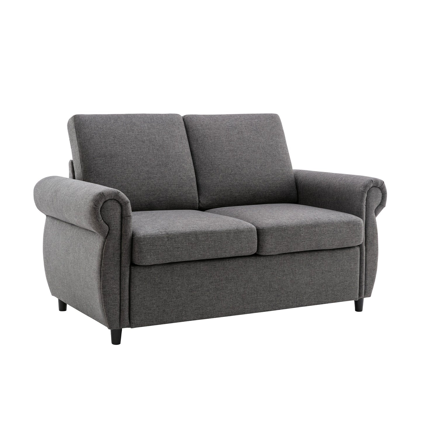Roomfitters Pull-Out Loveseat Sofa Bed with Twin Size Memory Mattress, Space-Saving Sleeper Couch for Living Room