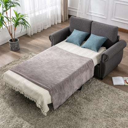 Roomfitters Pull-Out Loveseat Sofa Bed with Twin Size Memory Mattress, Space-Saving Sleeper Couch for Living Room