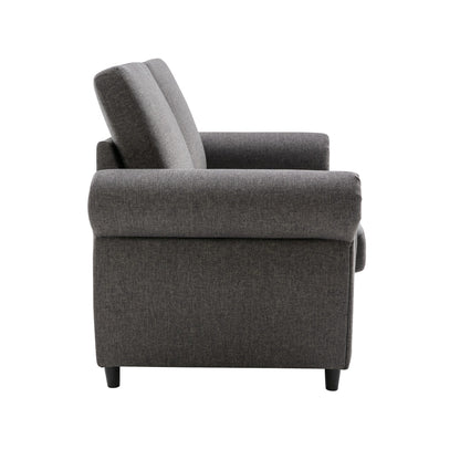 Roomfitters Pull-Out Loveseat Sofa Bed with Twin Size Memory Mattress, Space-Saving Sleeper Couch for Living Room