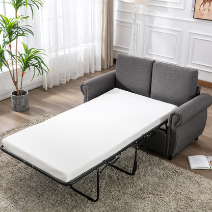 Roomfitters Pull-Out Loveseat Sofa Bed with Twin Size Memory Mattress, Space-Saving Sleeper Couch for Living Room