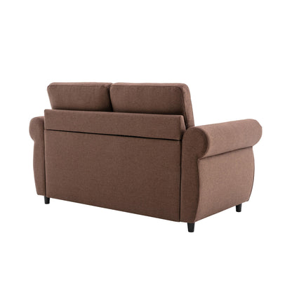 Roomfitters Pull-Out Loveseat Sofa Bed with Twin Size Memory Mattress, Space-Saving Sleeper Couch for Living Room