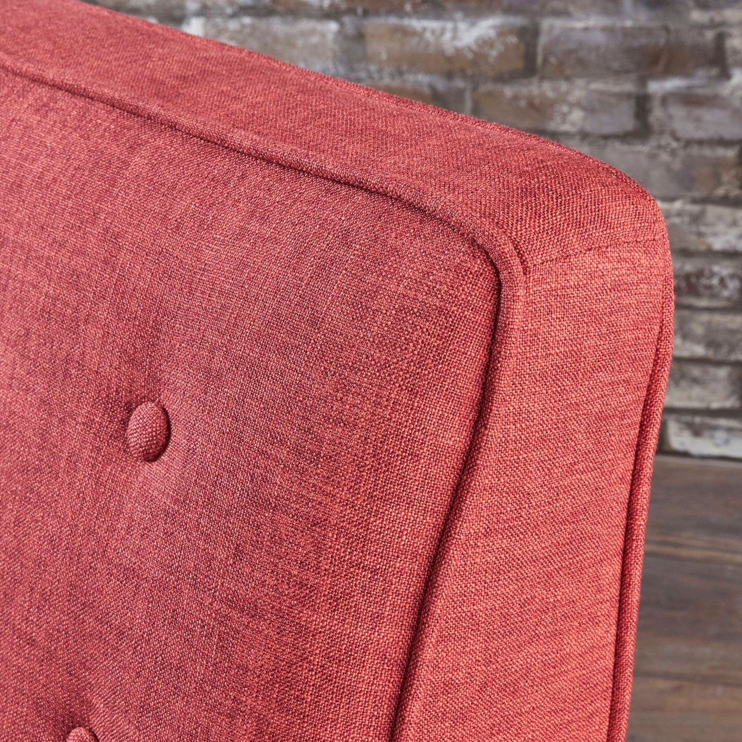 Roomfitters Push-Back Recliner Chair with Button Tufting and Tapered Wood Legs, Lounge Accent Chair for Living Room