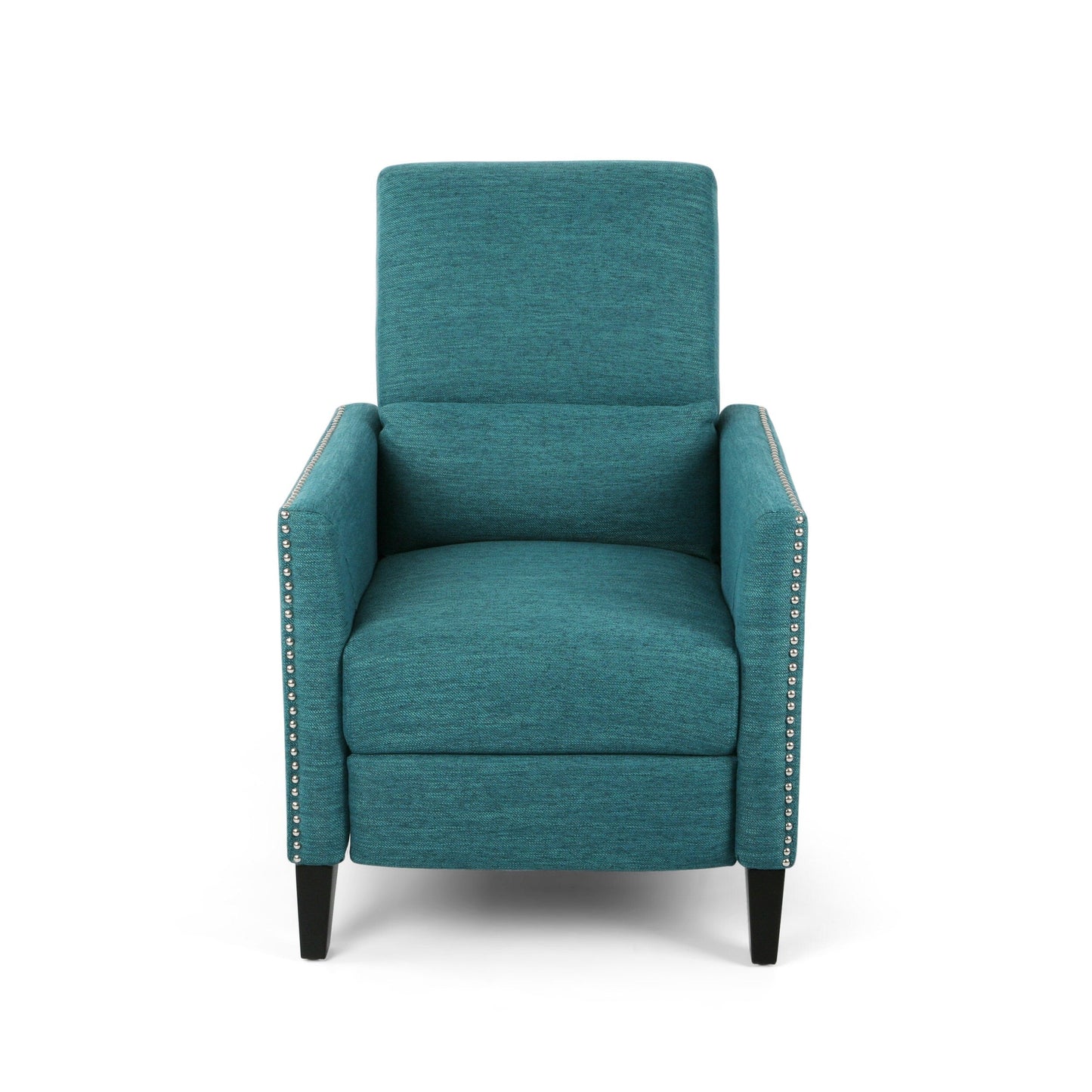 Roomfitters Push-Back Recliner Chair with Nailhead Trim and Tapered Legs, Tufted Accent Lounge Chair for Living Room