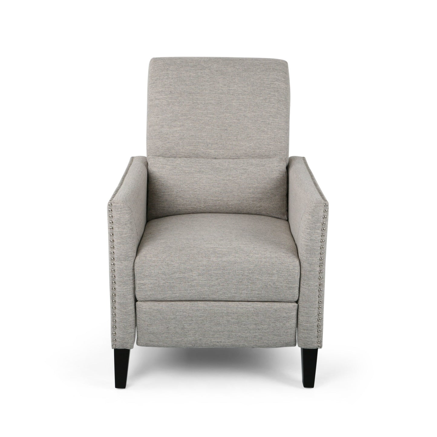 Roomfitters Push-Back Recliner Chair with Nailhead Trim and Tapered Legs, Tufted Accent Lounge Chair for Living Room