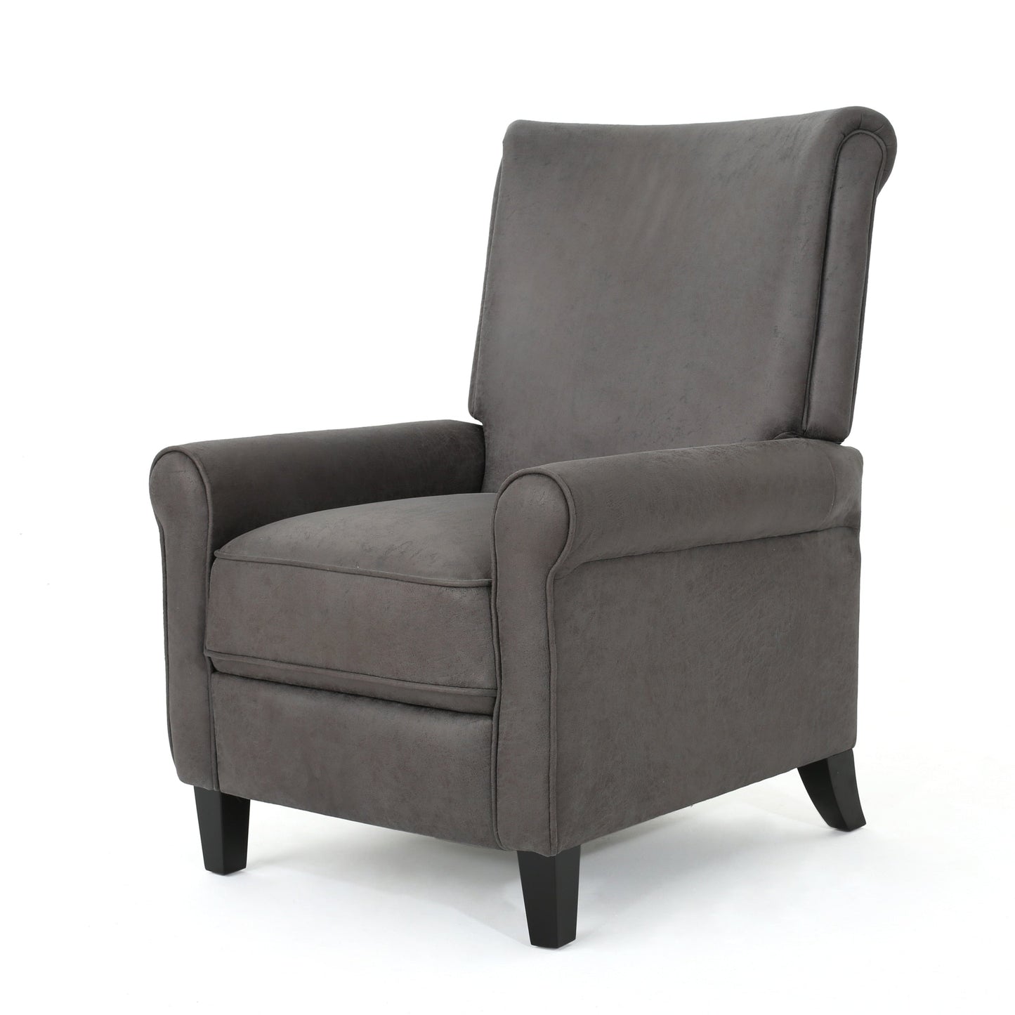 Roomfitters Push Back Recliner Chair with Rolled Arms and Padded Seat for Living Room or Study