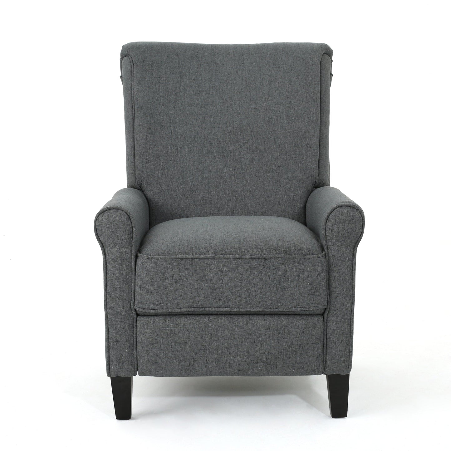 Roomfitters Push Back Recliner Chair with Rolled Arms and Padded Seat for Living Room or Study