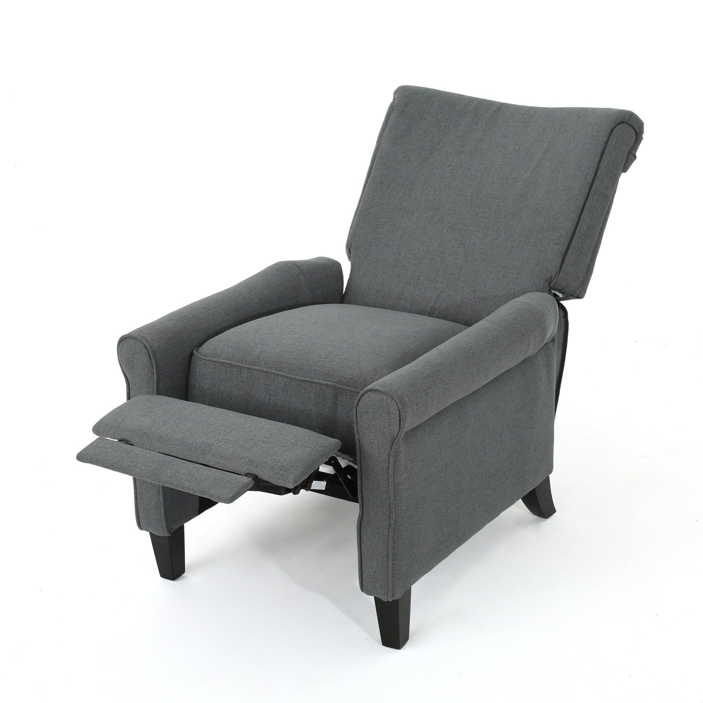 Roomfitters Push Back Recliner Chair with Rolled Arms and Padded Seat for Living Room or Study