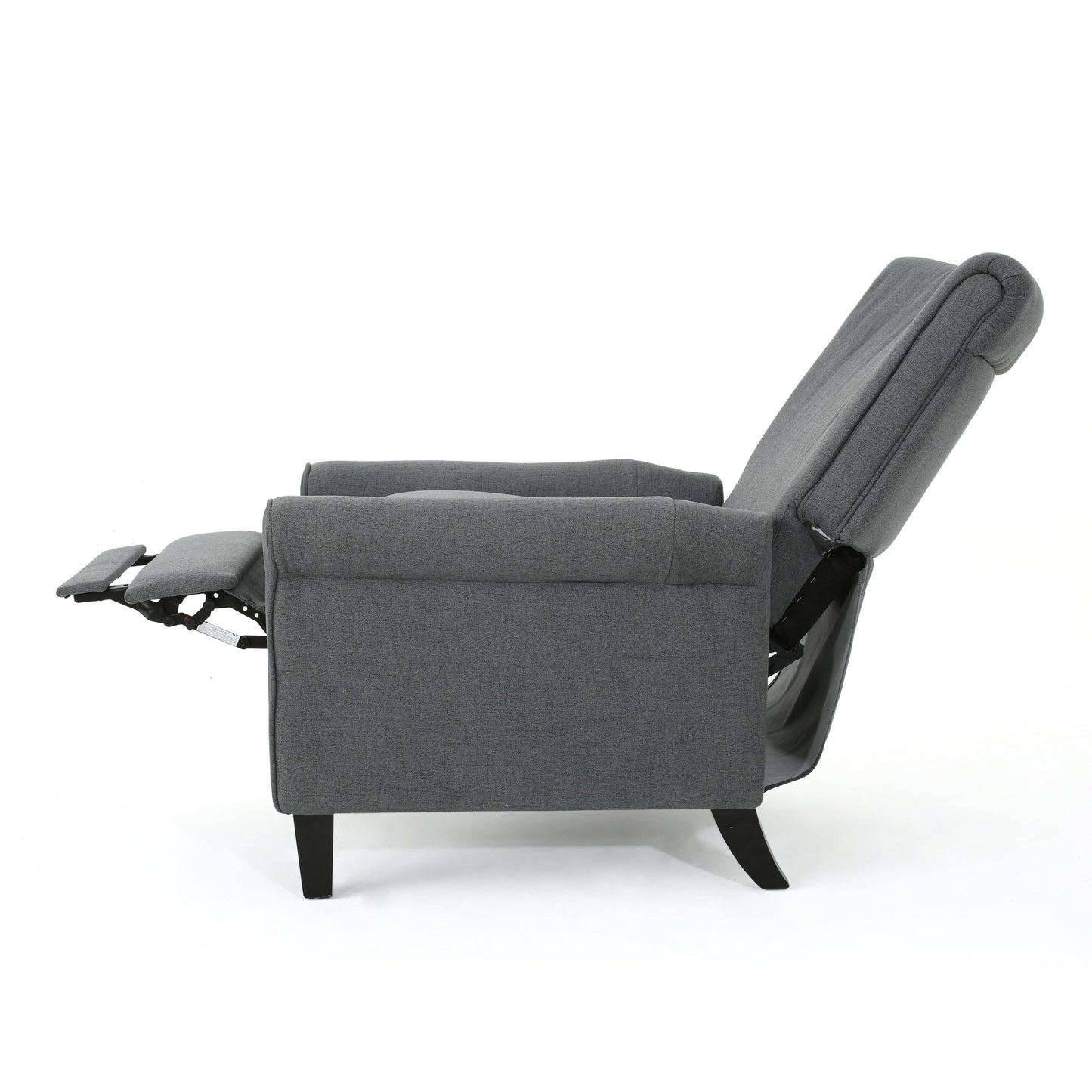 Roomfitters Push Back Recliner Chair with Rolled Arms and Padded Seat for Living Room or Study