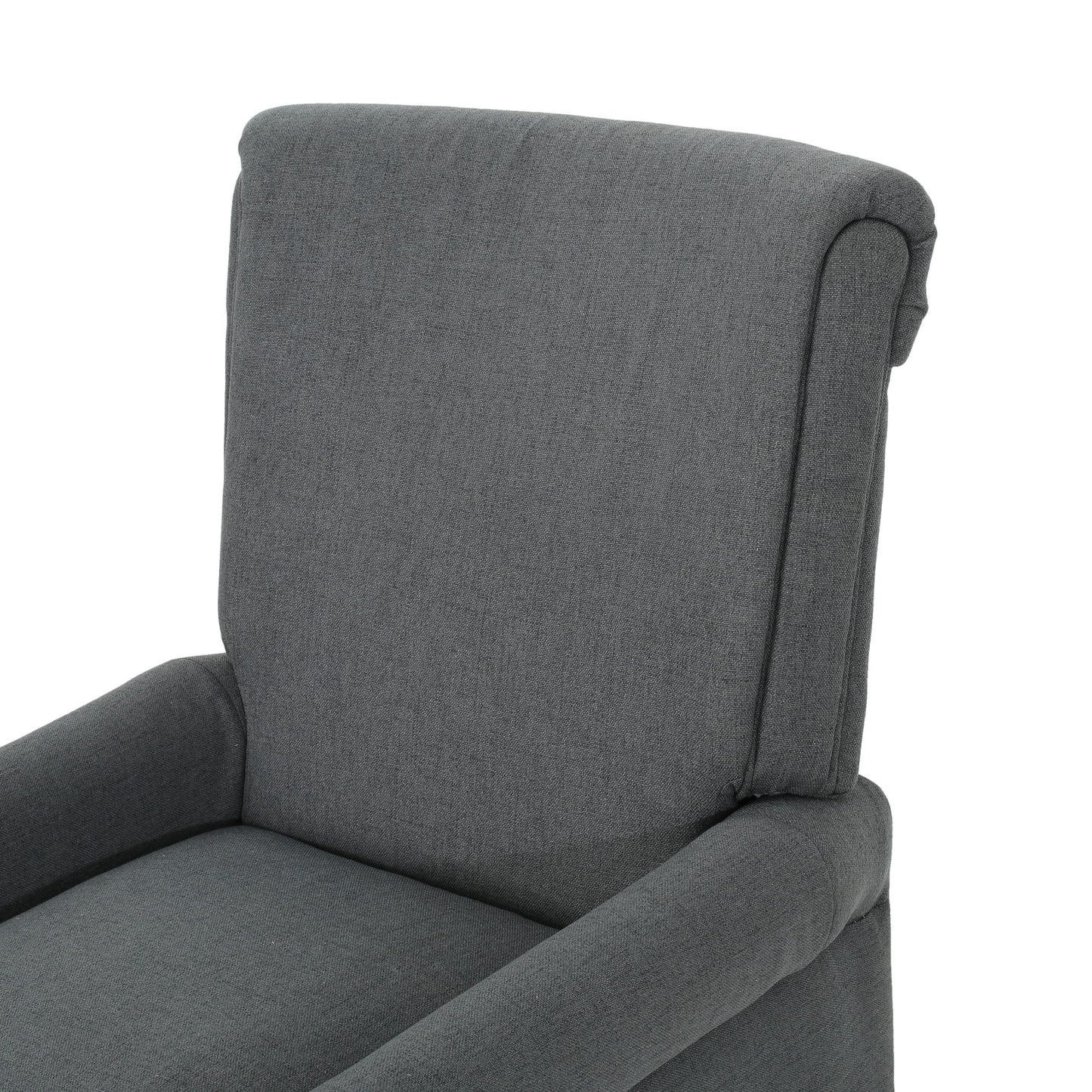 Roomfitters Push Back Recliner Chair with Rolled Arms and Padded Seat for Living Room or Study
