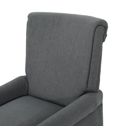 Roomfitters Push Back Recliner Chair with Rolled Arms and Padded Seat for Living Room or Study