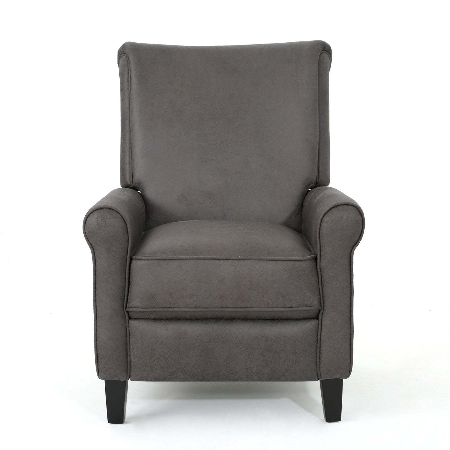 Roomfitters Push Back Recliner Chair with Rolled Arms and Padded Seat for Living Room or Study