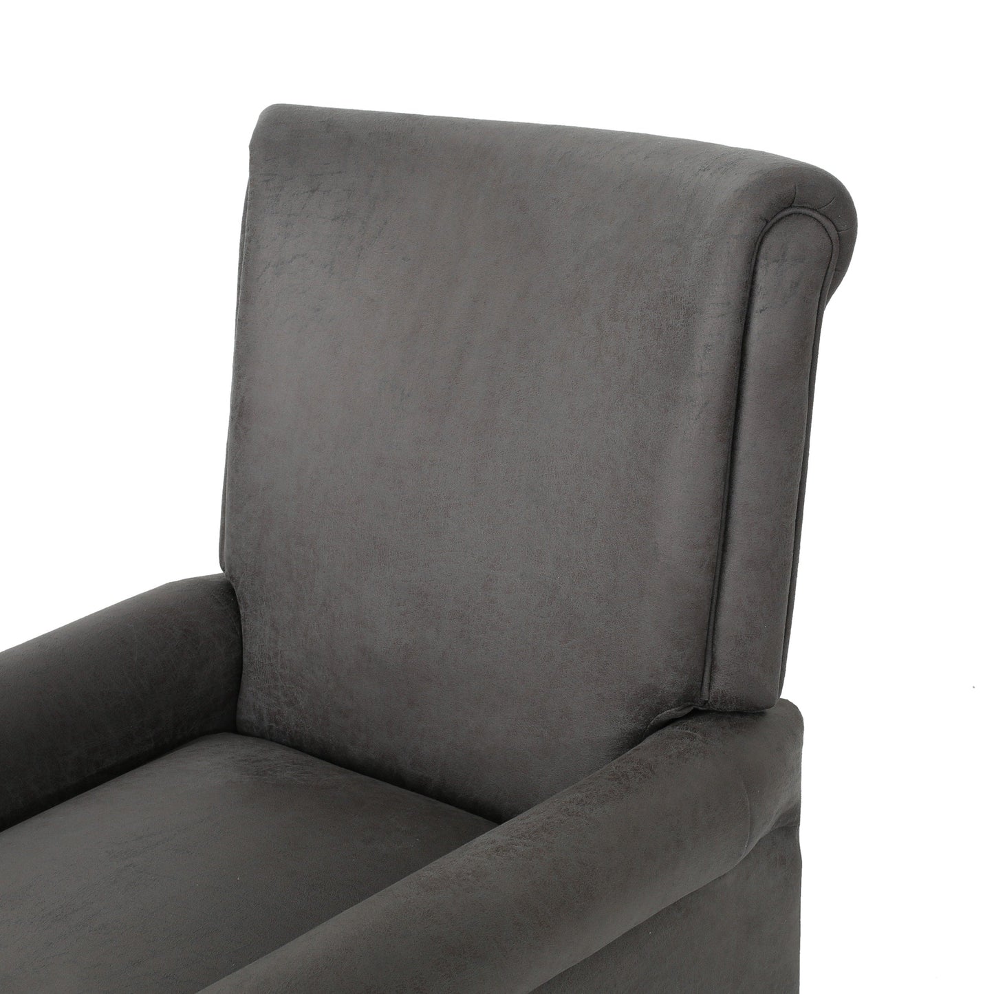 Roomfitters Push Back Recliner Chair with Rolled Arms and Padded Seat for Living Room or Study