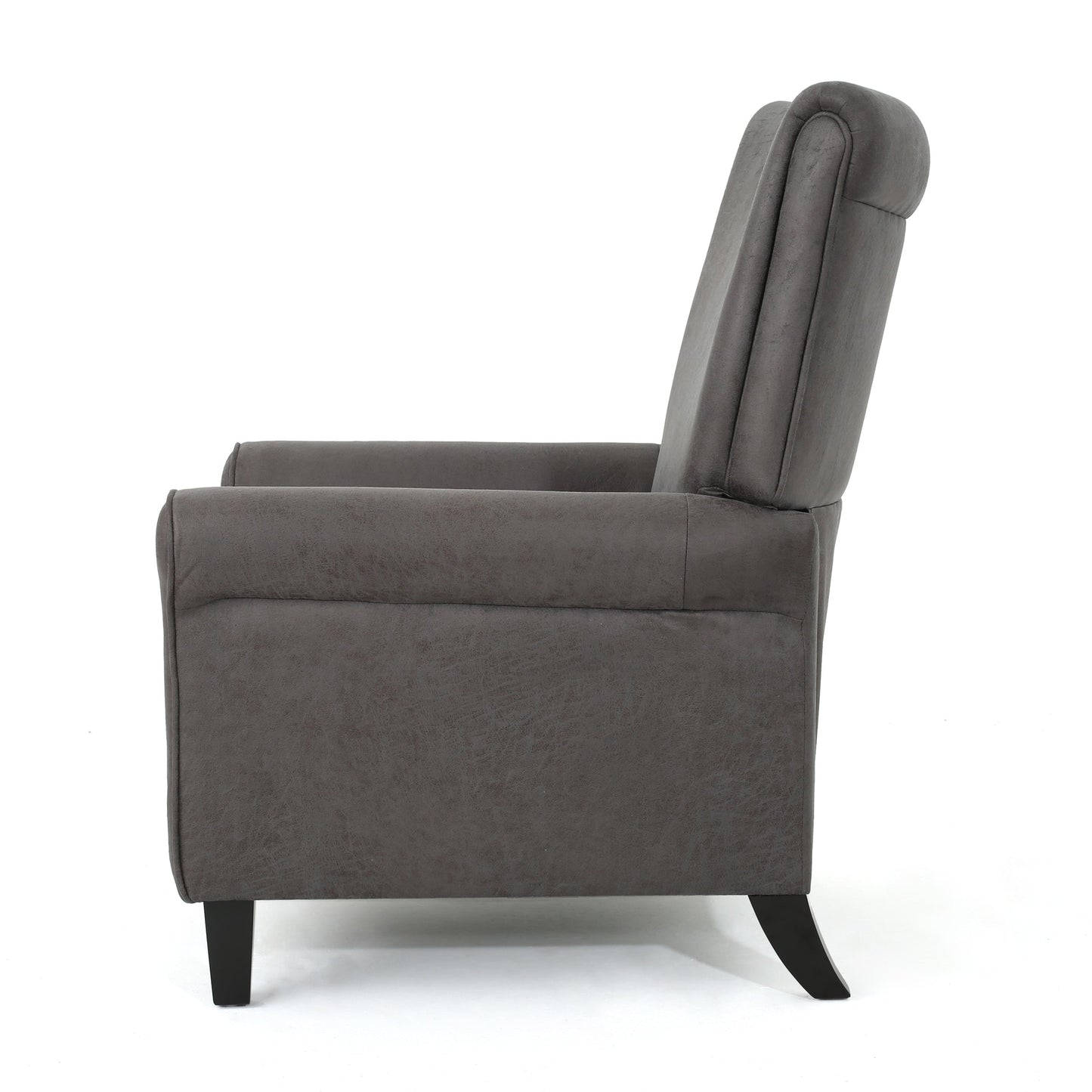 Roomfitters Push Back Recliner Chair with Rolled Arms and Padded Seat for Living Room or Study