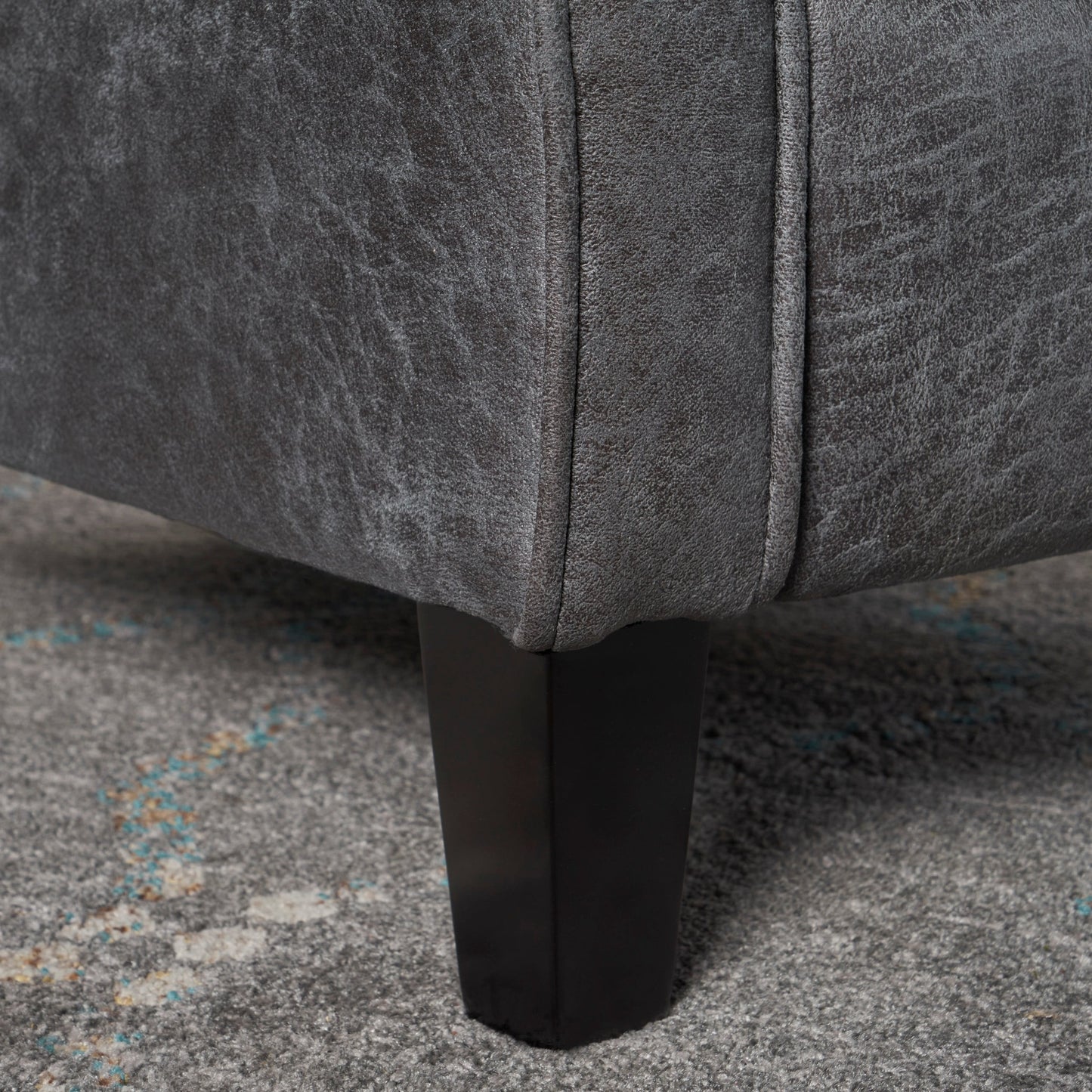 Roomfitters Push Back Recliner Chair with Rolled Arms and Padded Seat for Living Room or Study