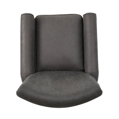 Roomfitters Push Back Recliner Chair with Rolled Arms and Padded Seat for Living Room or Study