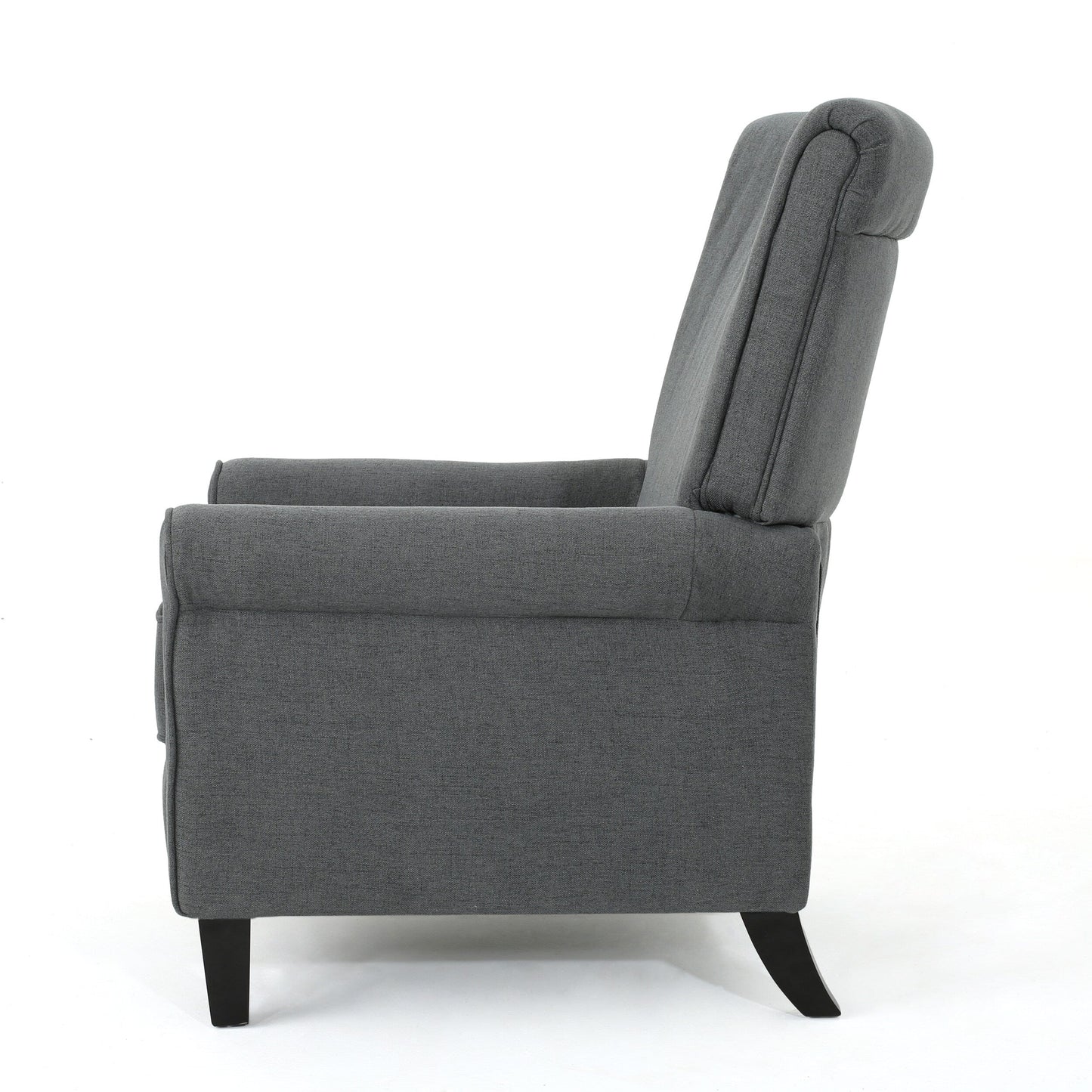 Roomfitters Push Back Recliner Chair with Rolled Arms and Padded Seat for Living Room or Study