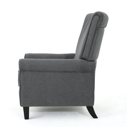 Roomfitters Push Back Recliner Chair with Rolled Arms and Padded Seat for Living Room or Study