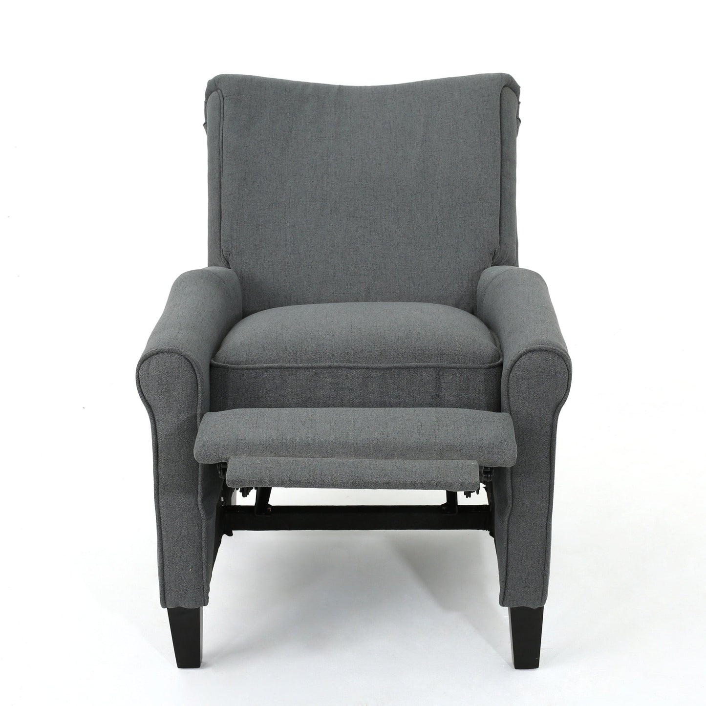 Roomfitters Push Back Recliner Chair with Rolled Arms and Padded Seat for Living Room or Study