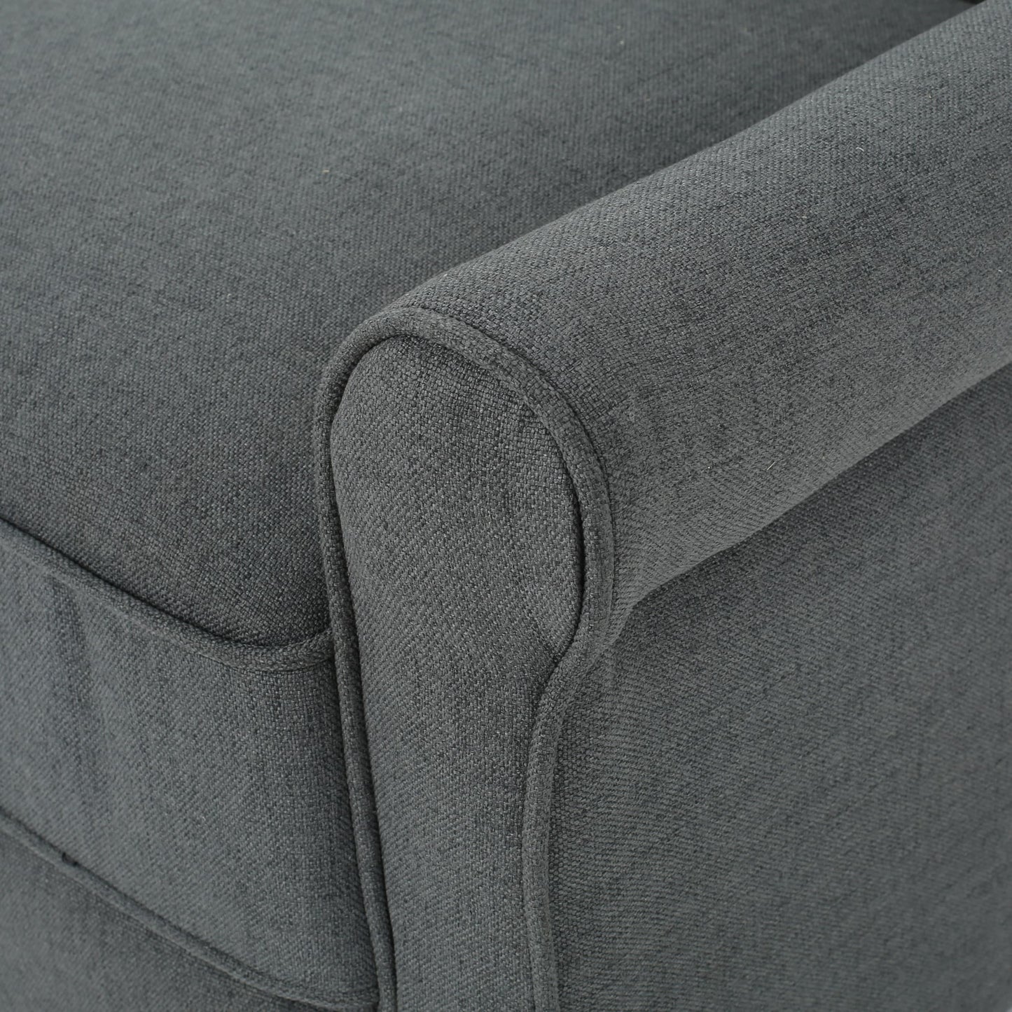 Roomfitters Push Back Recliner Chair with Rolled Arms and Padded Seat for Living Room or Study