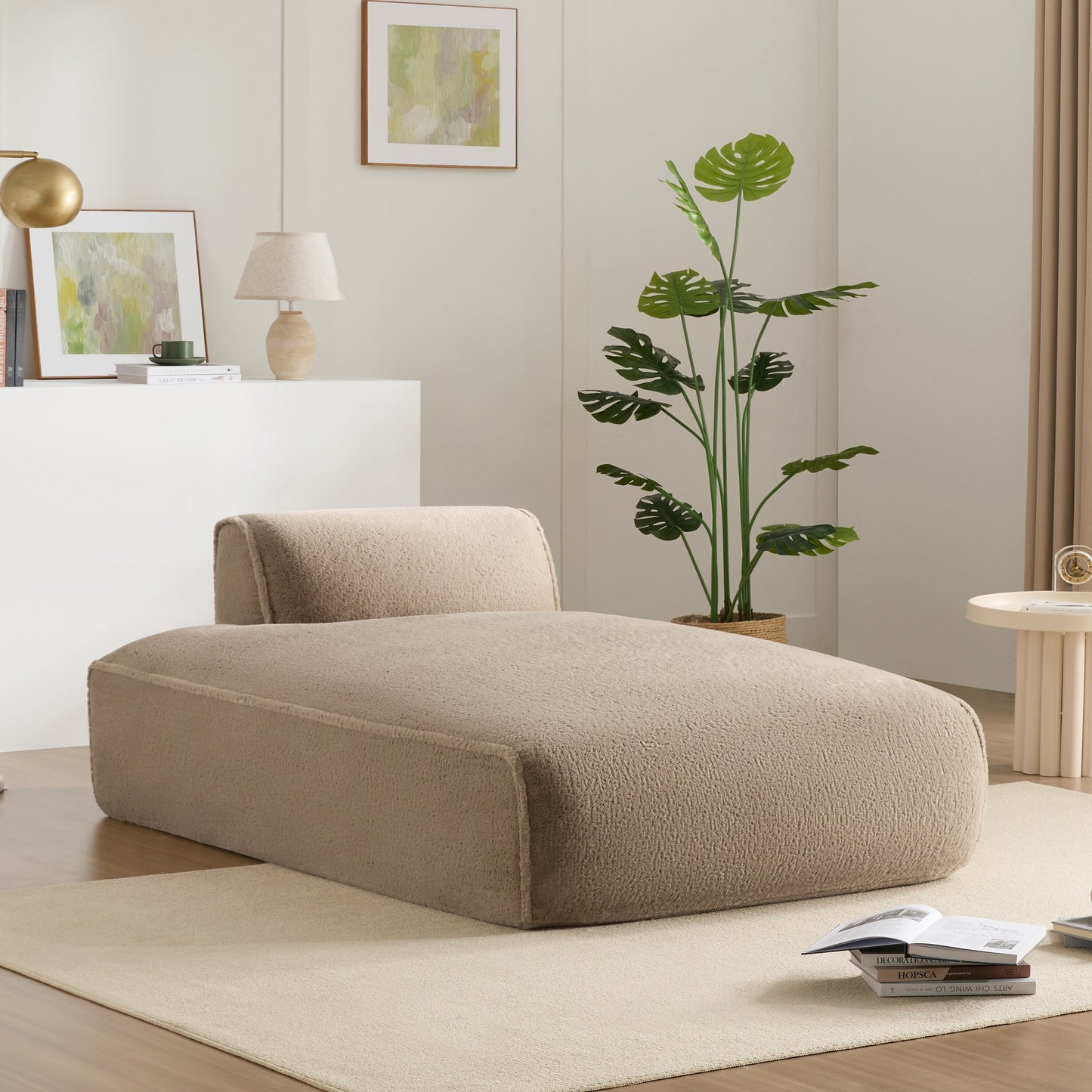 Roomfitters Right-Facing Modular Sofa with Foam-Filled Seat, Compressed Floor Couch for Living Room, No Assembly Needed