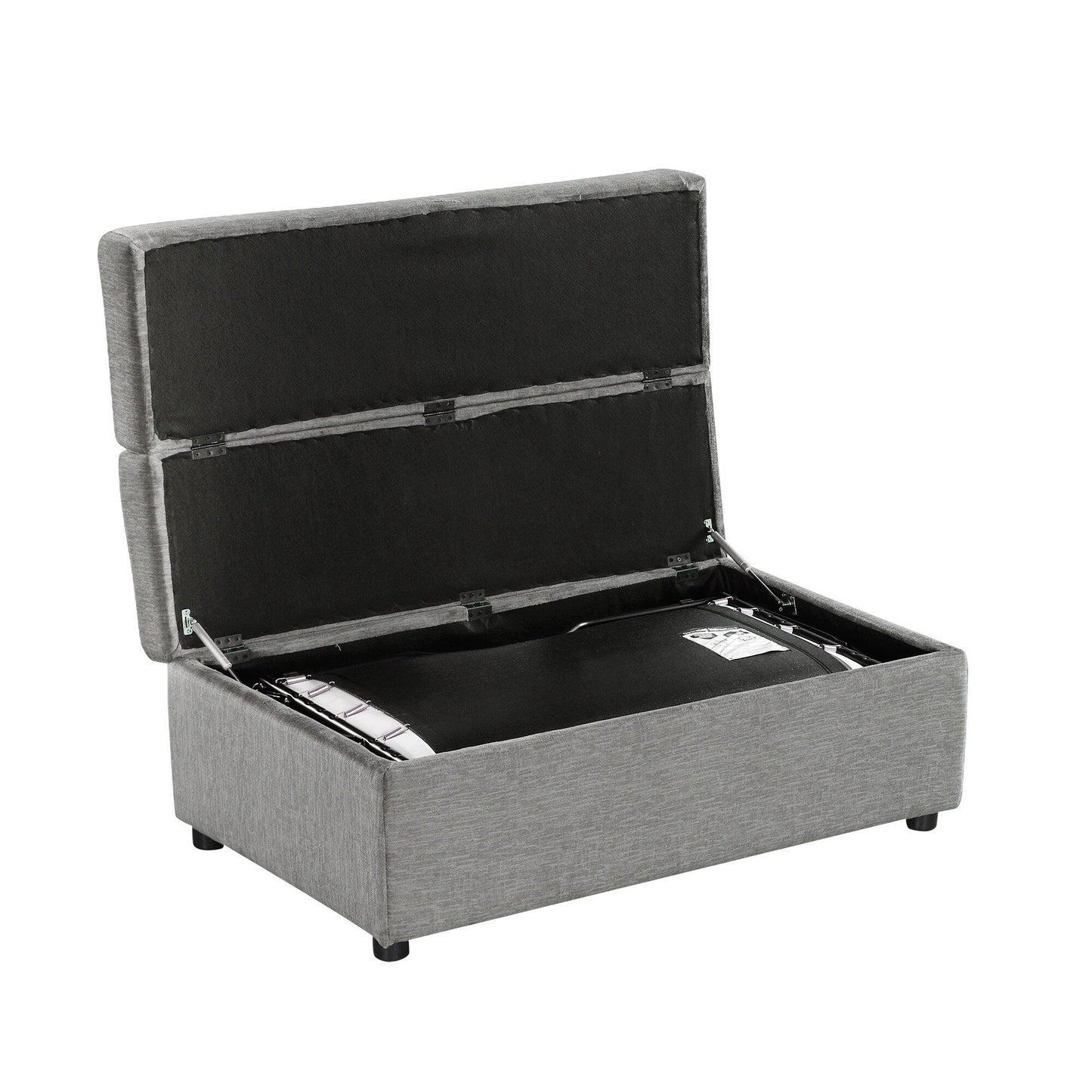 Roomfitters Twin Folding Ottoman Sleeper Bed with Mattress Convertible Guest Bed
