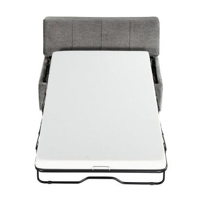 Roomfitters Twin Folding Ottoman Sleeper Bed with Mattress Convertible Guest Bed