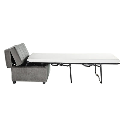 Roomfitters Twin Folding Ottoman Sleeper Bed with Mattress Convertible Guest Bed