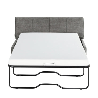 Roomfitters Twin Folding Ottoman Sleeper Bed with Mattress Convertible Guest Bed