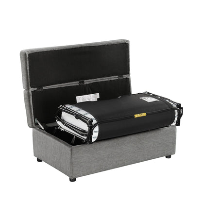 Roomfitters Twin Folding Ottoman Sleeper Bed with Mattress Convertible Guest Bed