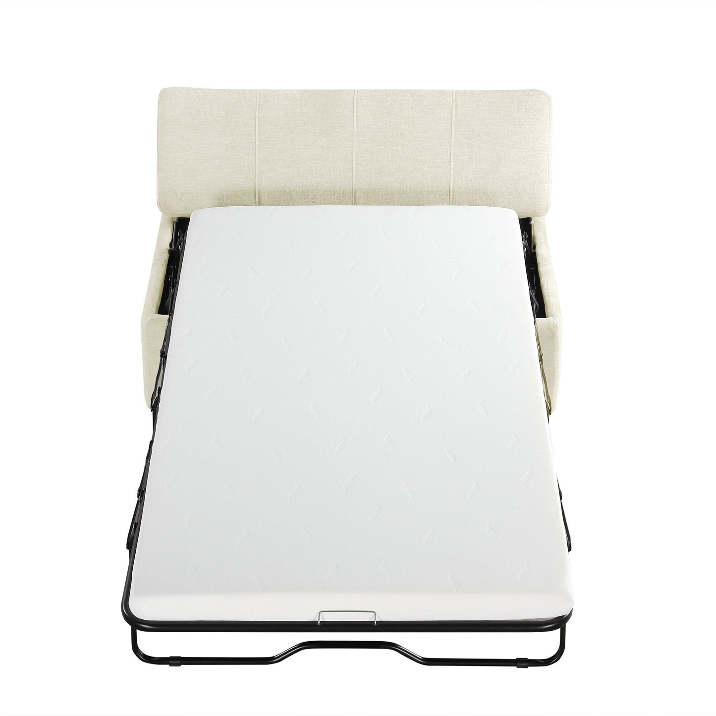 Roomfitters Twin Folding Ottoman Sleeper Bed with Mattress Convertible Guest Bed