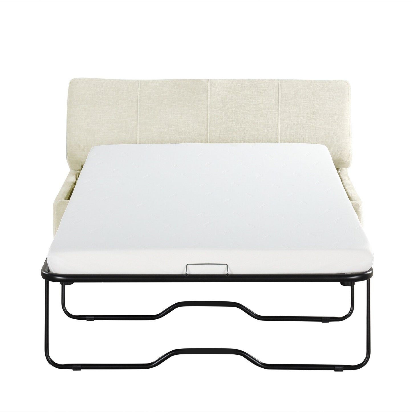 Roomfitters Twin Folding Ottoman Sleeper Bed with Mattress Convertible Guest Bed