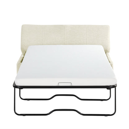Roomfitters Twin Folding Ottoman Sleeper Bed with Mattress Convertible Guest Bed