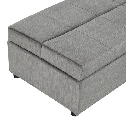 Roomfitters Twin Folding Ottoman Sleeper Bed with Mattress Convertible Guest Bed