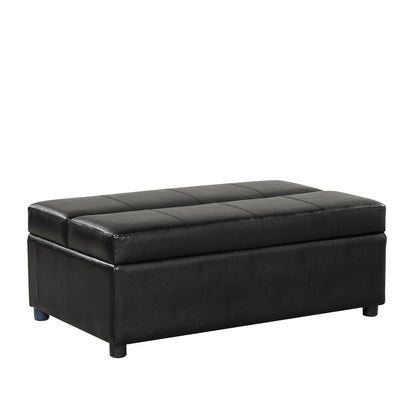 Roomfitters Twin Size Folding Ottoman Sleeper Bed with Mattress, Compact Convertible Guest Bed for Living Room