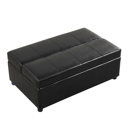 Roomfitters Twin Size Folding Ottoman Sleeper Bed with Mattress, Compact Convertible Guest Bed for Living Room
