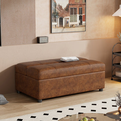 Roomfitters Twin Size Folding Ottoman Sleeper Bed with Mattress, Compact Convertible Guest Bed for Living Room