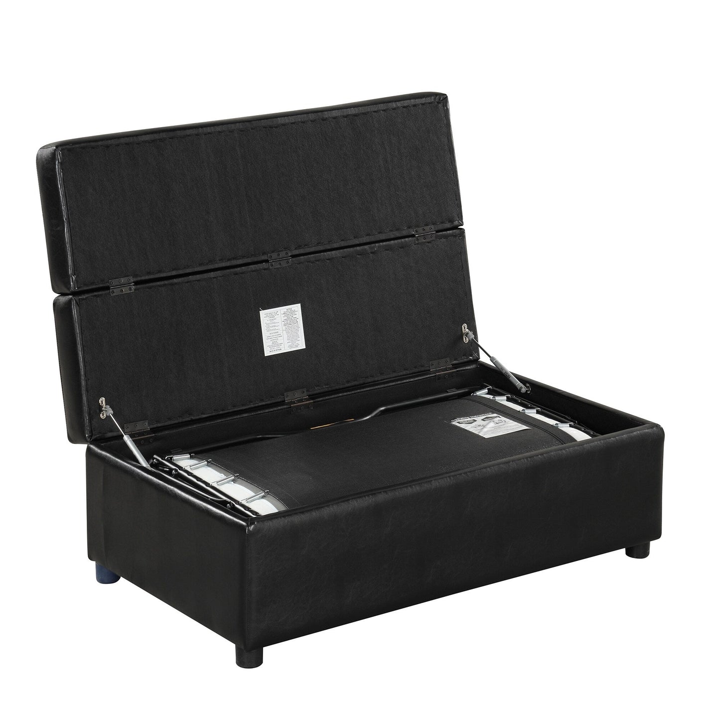 Roomfitters Twin Size Folding Ottoman Sleeper Bed with Mattress, Compact Convertible Guest Bed for Living Room