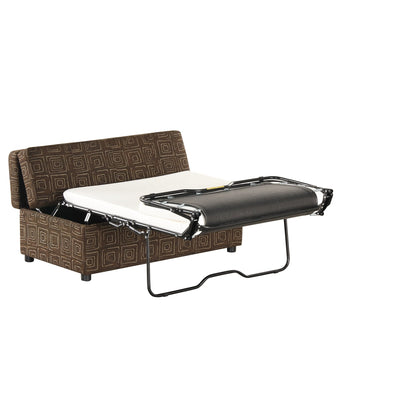 Roomfitters Twin Size Folding Ottoman Sleeper Bed with Mattress, Compact Convertible Guest Bed for Living Room