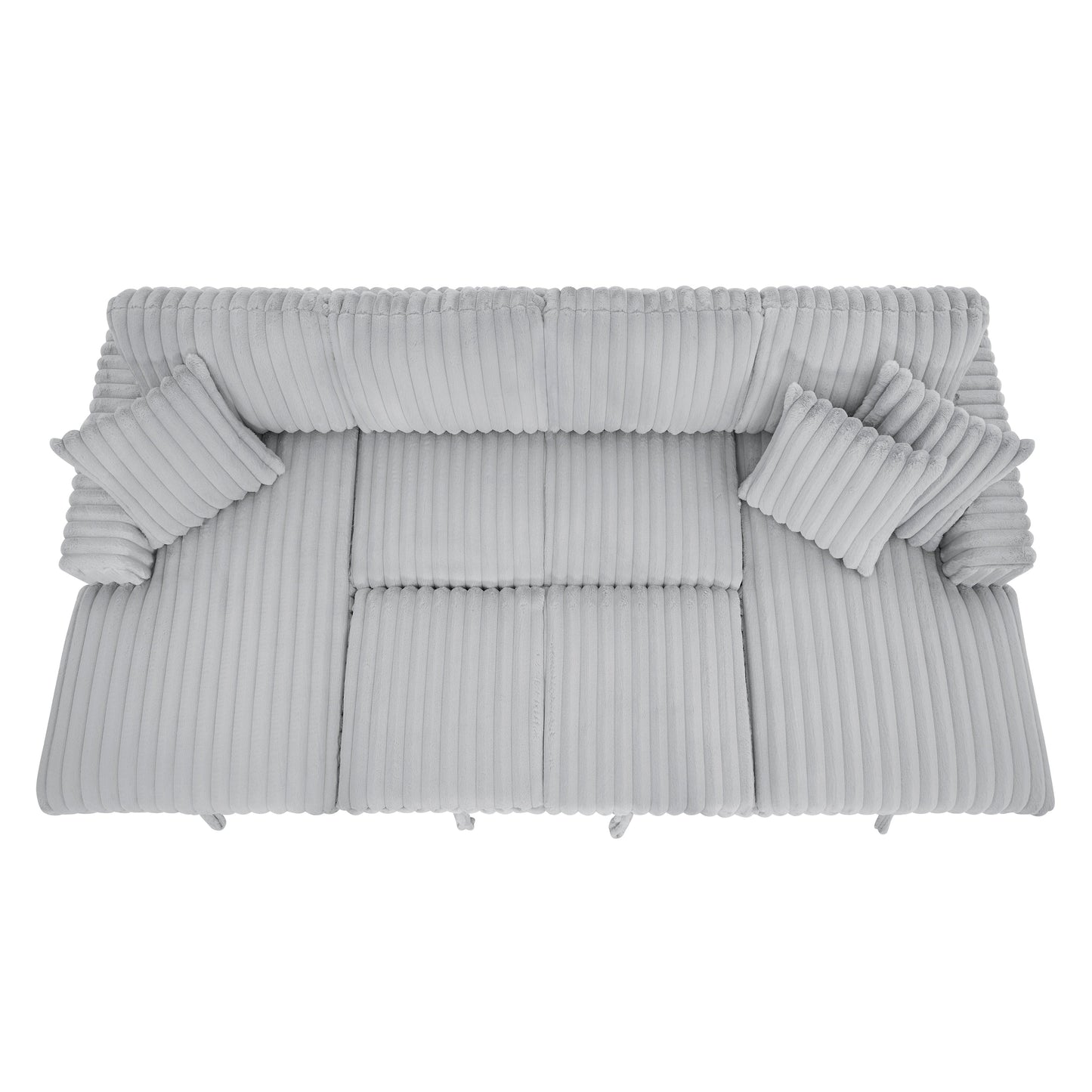 Roomfitters U Shaped Sleeper Sofa, 122 Inch Oversized - 2 in 1 Pull Out Bed, Sectional Sleeper Sofa with Double Storage Chaise