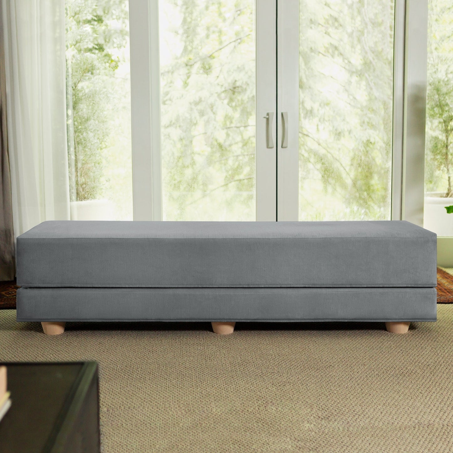 Jaxx Camden Convertible Bed Bench / Fold-Out Twin Guest Bed