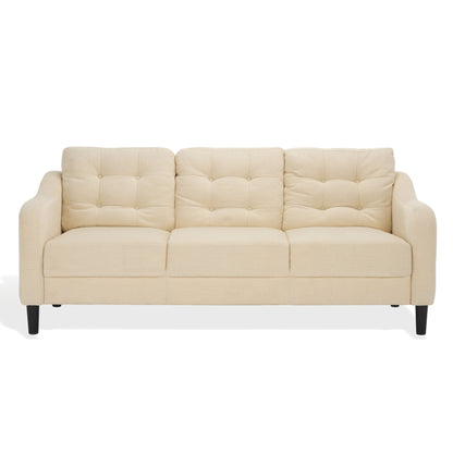 SAFAVIEH Couture Nathaniel Tufted Back 3 Seater Sofa - 77W x 32D x 34H