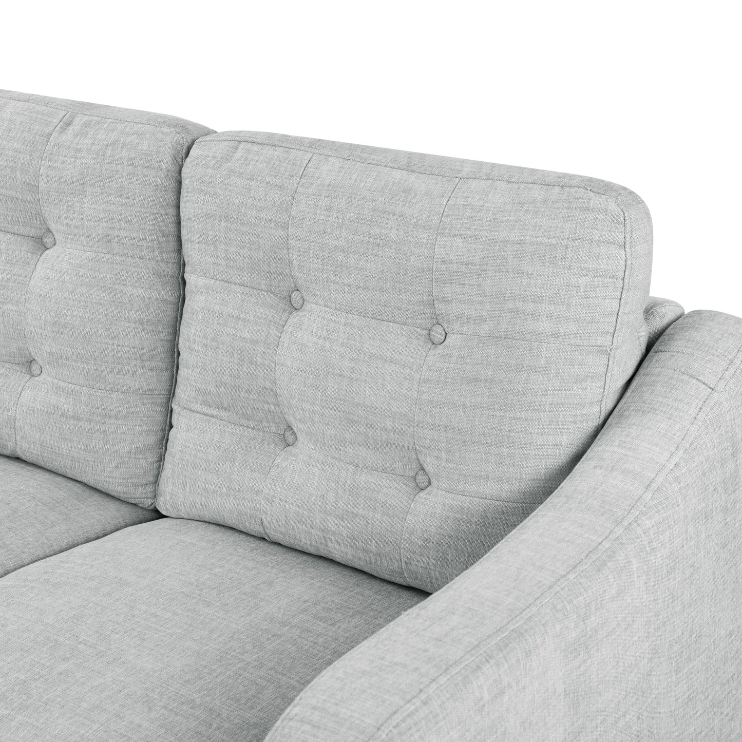 SAFAVIEH Couture Nathaniel Tufted Back 3 Seater Sofa - 77W x 32D x 34H