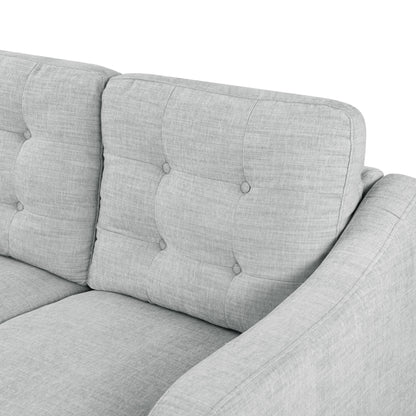 SAFAVIEH Couture Nathaniel Tufted Back 3 Seater Sofa - 77W x 32D x 34H