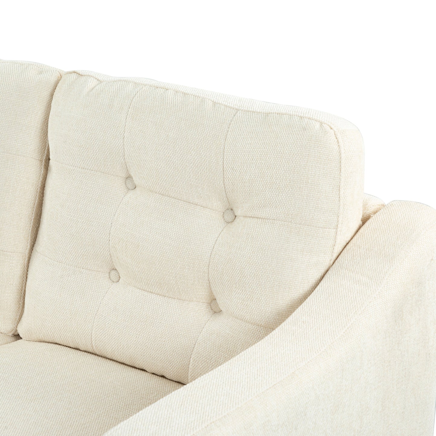 SAFAVIEH Couture Nathaniel Tufted Back 3 Seater Sofa - 77W x 32D x 34H